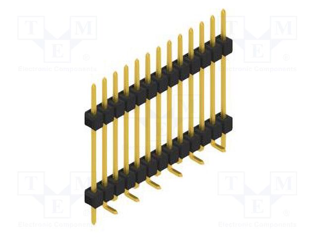 Connector: pin strips; pin header; male; PIN: 13; 2.54mm; SMT; 1x13