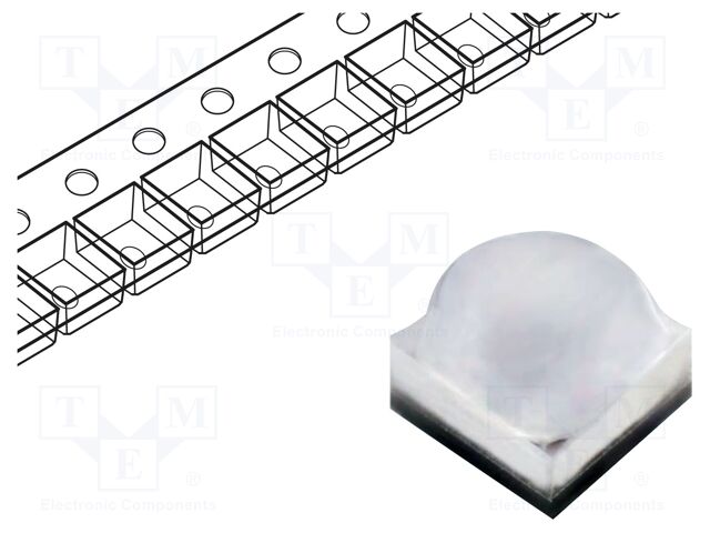Power LED; green; 130°; 350mA; λd: 515-535nm; Pmax: 4W; 90÷133lm