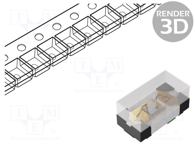 LED; red; SMD; 0402; 45mcd; 120°; 20mA; 639nm; Lens: transparent