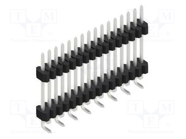 Connector: pin strips; pin header; male; PIN: 16; 1.27mm; SMT; 1x16