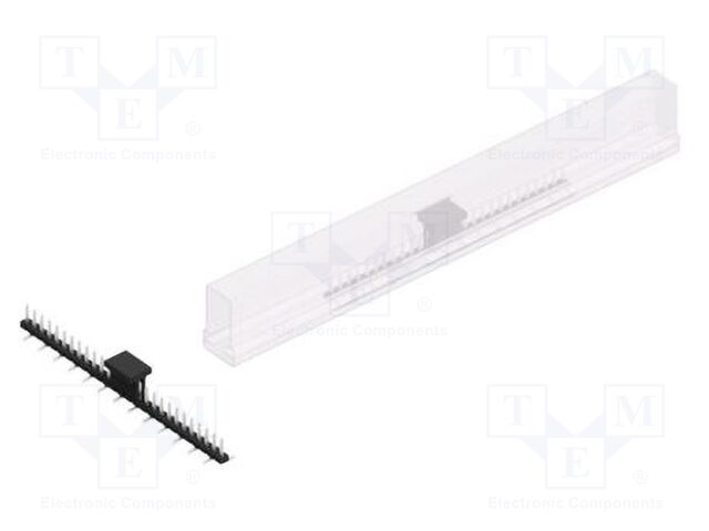 Connector: pin strips; pin header; male; PIN: 27; 2mm; SMT; 1x27
