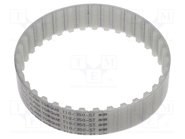 Timing belt; T10; W: 25mm; H: 4.5mm; Lw: 350mm; Tooth height: 2.5mm