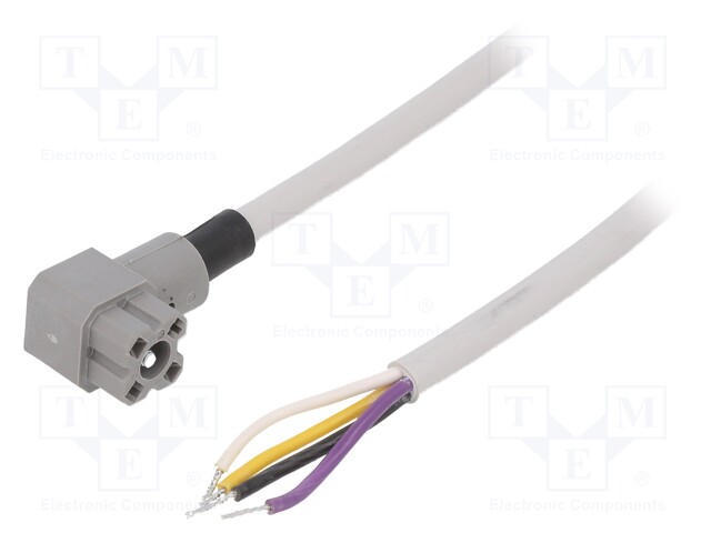 Connector: valve connector; plug; female; PIN: 4; IP65; 50V; 0.75mm2