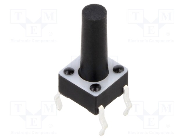 Switch: microswitch TACT; Pos: 2; SPST-NO; 0.05A/24VDC; Body: black