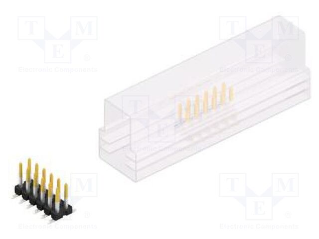 Connector: pin strips; pin header; male; PIN: 12; 2.54mm; SMT; 2x6