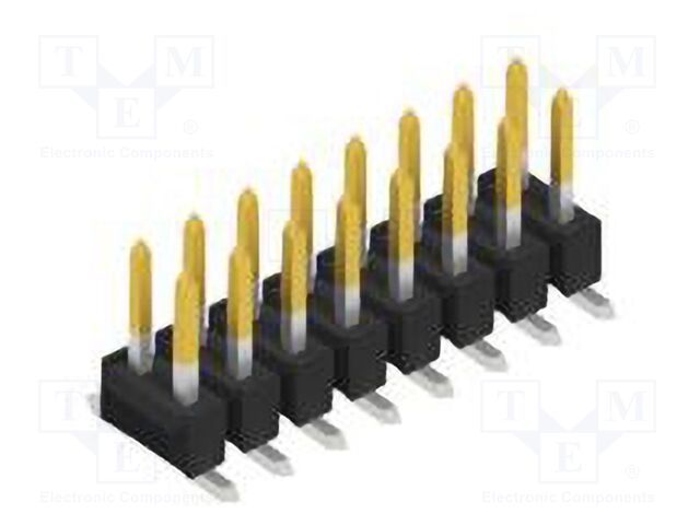 Connector: pin strips; pin header; male; PIN: 16; 2.54mm; SMT; 2x8