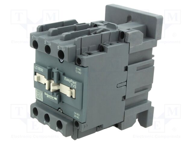 Contactor: 3-pole; NO x3; Auxiliary contacts: NC + NO; 110VAC; 50A