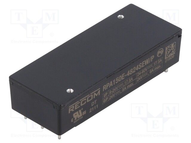 Converter: DC/DC; 150W; Uin: 9÷60V; Uout: 24VDC; Iout: 6A; 50.5g