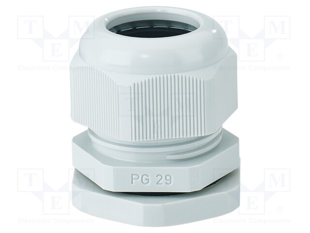 Cable gland; PG29; IP65; polyamide; light grey