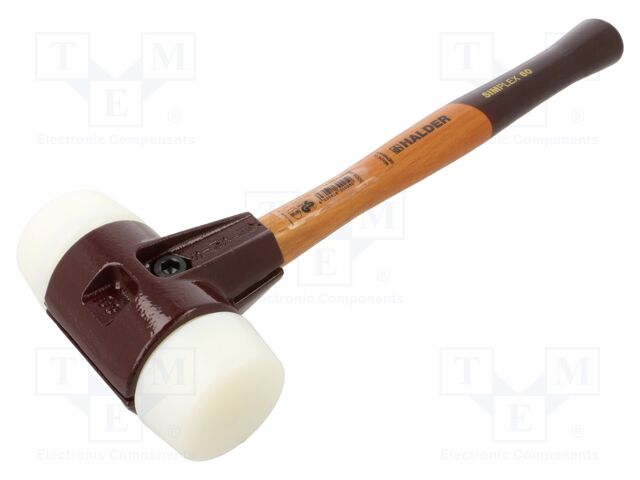 Hammer; 405mm; W: 150mm; 1.5kg; 60mm; round; polyamide; wood; SIMPLEX
