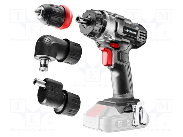 Drill/driver; battery; drilling,screwdriving; 0.8÷10mm; 18VDC