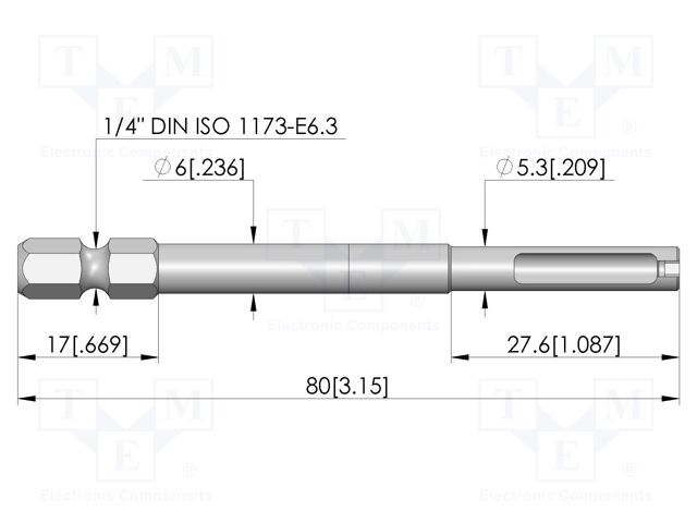 Tool: mounting tool; 3.6mm; BIT-GKS