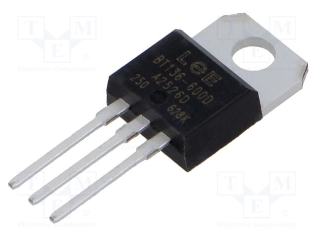 Triac; 600V; 4A; TO220AB; Igt: 5mA; Ufmax: 1.7V