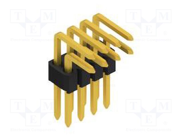 Connector: pin strips; pin header; male; PIN: 8; 1.27mm; THT; 2x4
