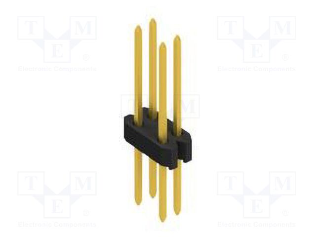 Connector: pin strips; pin header; male; PIN: 4; 1.27mm; THT; 2x2