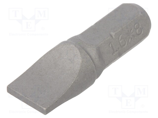 Screwdriver bit; slot; 8,0x1,6mm; Overall len: 25mm