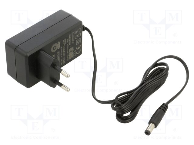 Power supply: switching; mains,plug; 24VDC; 1.5A; 36W; Plug: EU