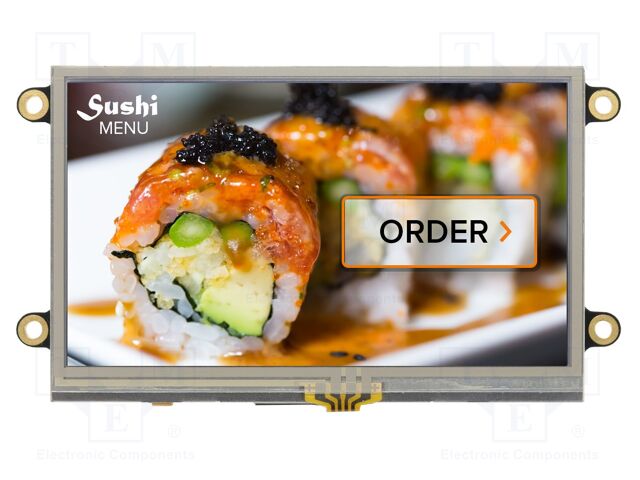 Display: TFT; 480x272; Illumin: LED; Dim: 106x67.2x15.5mm; 3.3V