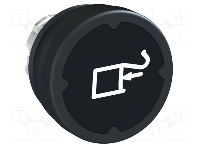 Switch: push-button; Stabl.pos: 1; 22mm; black; Illumin: none; IP66