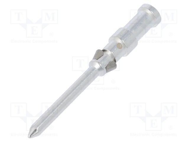 Contact; male; 1mm2; 18AWG; silver plated; crimped; bulk; for cable