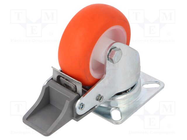 Transport wheel; Ø: 60mm; W: 25mm; H: 83mm; torsional with lock
