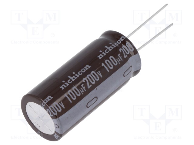 Capacitor: electrolytic; low impedance; THT; 100uF; 200VDC; ±20%