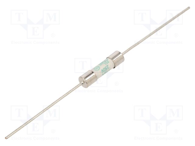Fuse: fuse; ceramic; 16A; 250V; time-lag; 5x20mm; brass; axial
