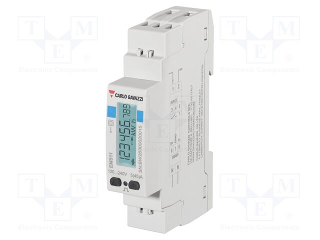Counter; digital,mounting; for DIN rail mounting; single-phase