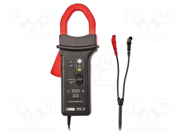 AC/DC current clamp adapter; Øcable: 30mm; I DC: 0,5÷600A; 440g