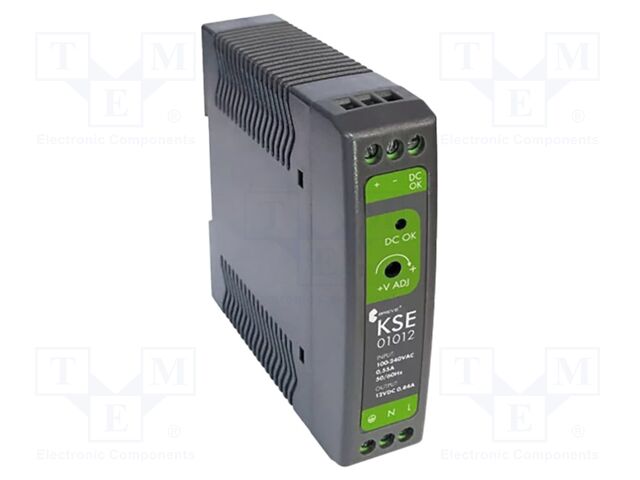 Power supply: switched-mode; for DIN rail; 10W; 12VDC; 840mA; IP20