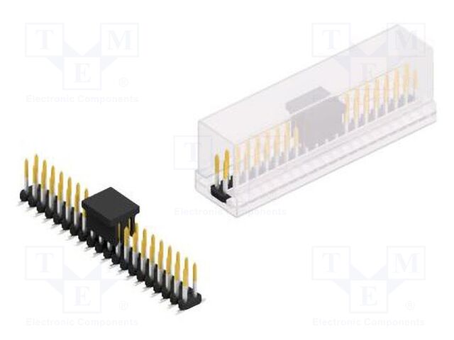 Connector: pin strips; pin header; male; PIN: 40; 2mm; SMT; 2x20