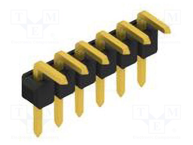 Connector: pin strips; pin header; male; PIN: 6; 2.54mm; THT; 1x6