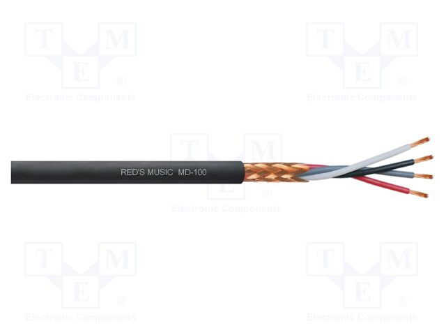 Wire: instrumental; 4x0.14mm2; stranded; Cu; black; PVC; -15÷65°C