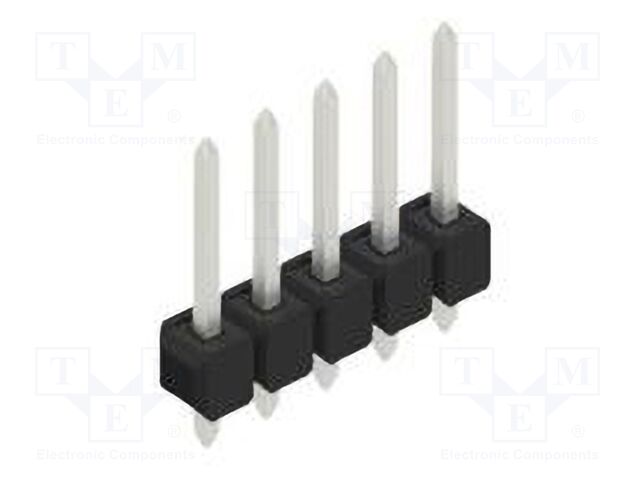 Connector: pin strips; pin header; male; PIN: 5; 2.54mm; THT; 1x5