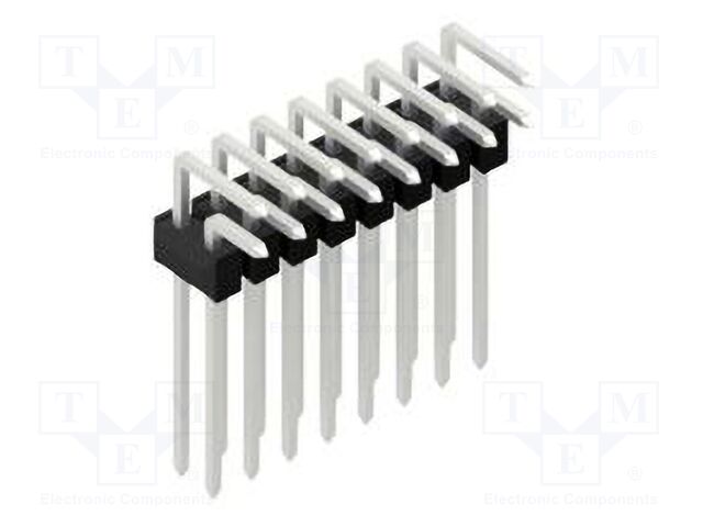 Connector: pin strips; pin header; male; PIN: 16; 2.54mm; THT; 2x8