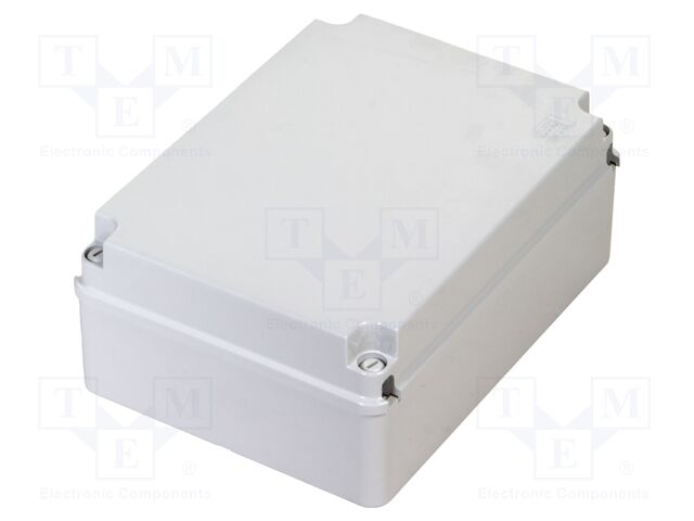 Enclosure: junction box; wall mount; plastic; grey