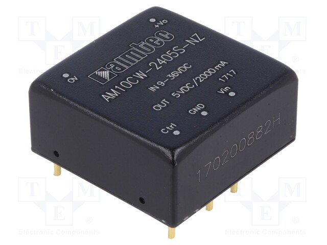Converter: DC/DC; 10W; Uin: 9÷36V; 5VDC; Iout: 2A; 1"x1"; 15g