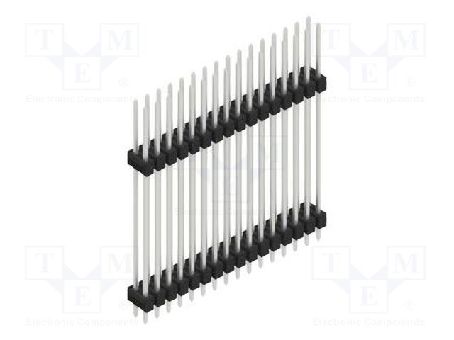 Connector: pin strips; pin header; male; PIN: 32; 2.54mm; THT; 2x16