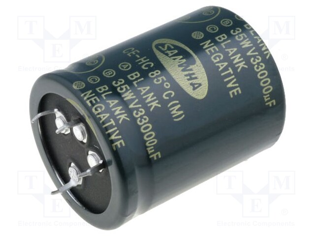 Capacitor: electrolytic; SNAP-IN; 33000uF; 35VDC; Ø40x50mm; ±20%