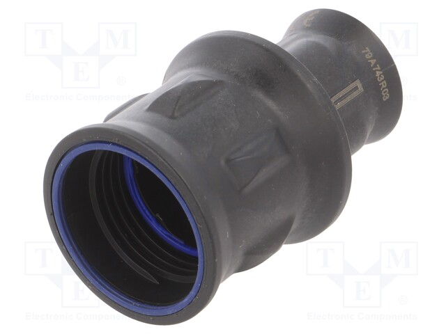 Enclosure: for circular connectors; Han F+B; for cable; straight