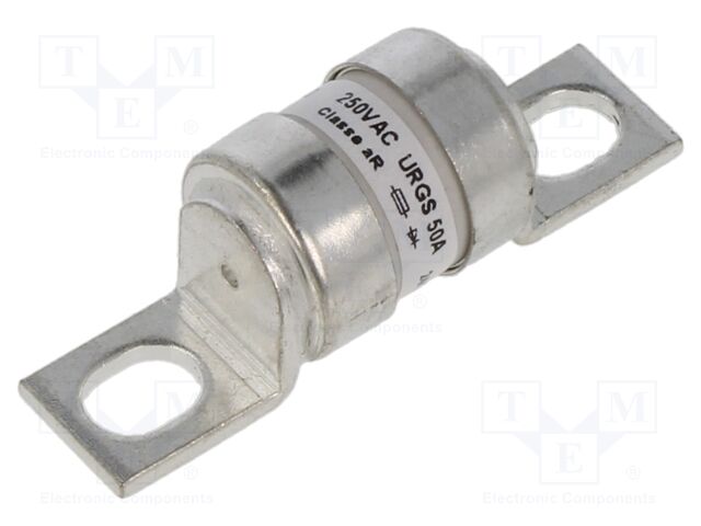 Fuse: fuse; aR; 50A; 250VAC; ceramic,industrial; 17x27mm