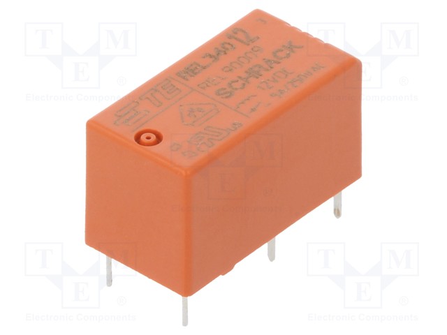 Relay: electromagnetic; SPST-NO; Ucoil: 12VDC; 5A/250VAC; 5A; 400Ī©