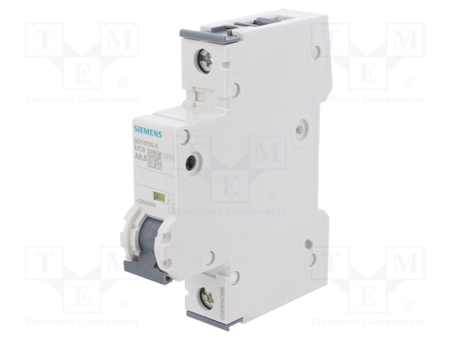 Circuit Breaker, MCB, 5SY4, 1P, 10 kA, 400 V, 0.5 A