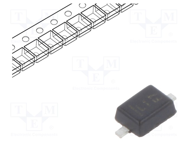 Diode: Zener; 0.4W; 2.8V; SMD; reel,tape; SOD323F; single diode