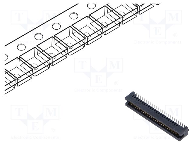 Connector: PCB to PCB; male; PIN: 50; 1.27mm; TFC; gold flash; SMT