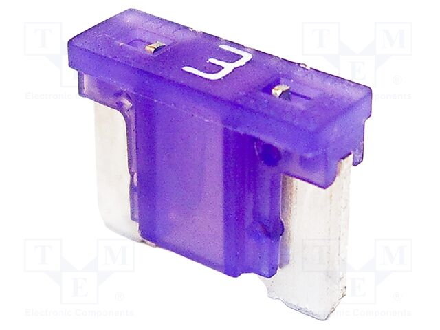 Fuse: fuse; 3A; 58VDC; automotive; 10.9mm; 10.9x3.8x8.73mm