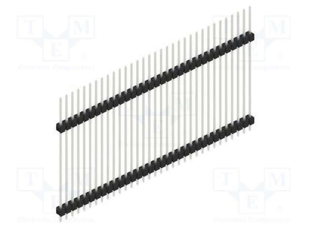 Connector: pin strips; pin header; male; PIN: 33; 2.54mm; THT; 1x33