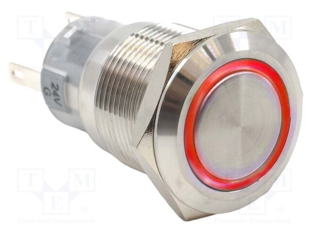 ANTI-VADAL PUSHBUTTON SWITCH, SPDT, 2A, 48VDC