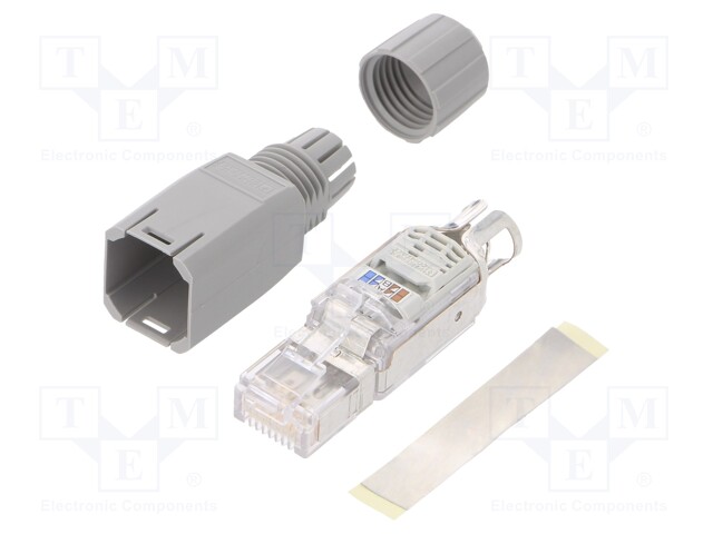 Plug; RJ45; PIN: 8; Cat: 5; gold-plated; Layout: 8p8c; 26AWG÷23AWG