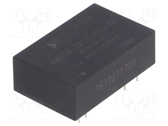 Converter: DC/DC; 6W; Uin: 9÷36V; Uout: 15VDC; Uout2: -15VDC; DIP24